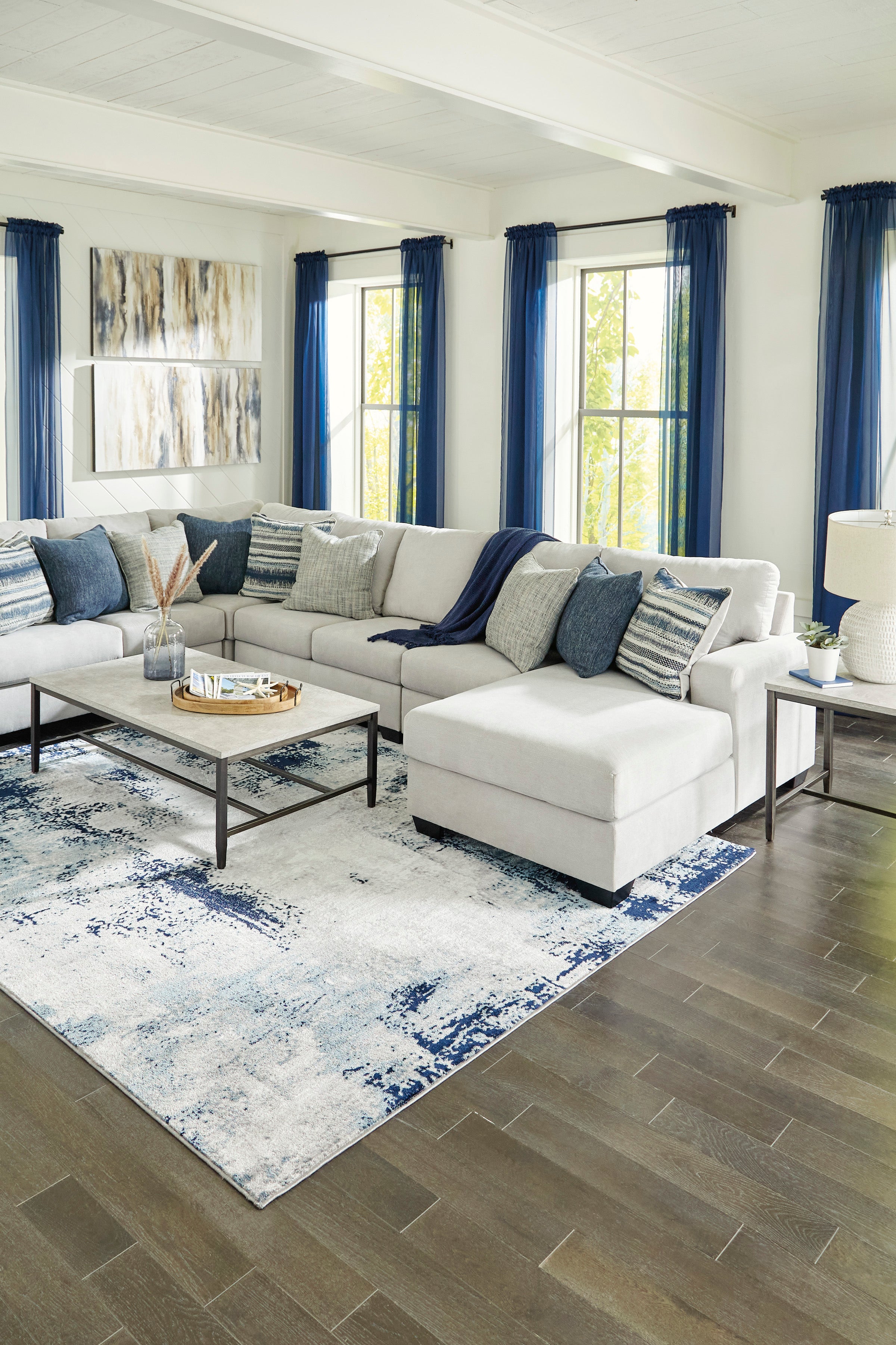 Lowder 4-Piece Sectional with Chaise