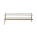 brass glass table