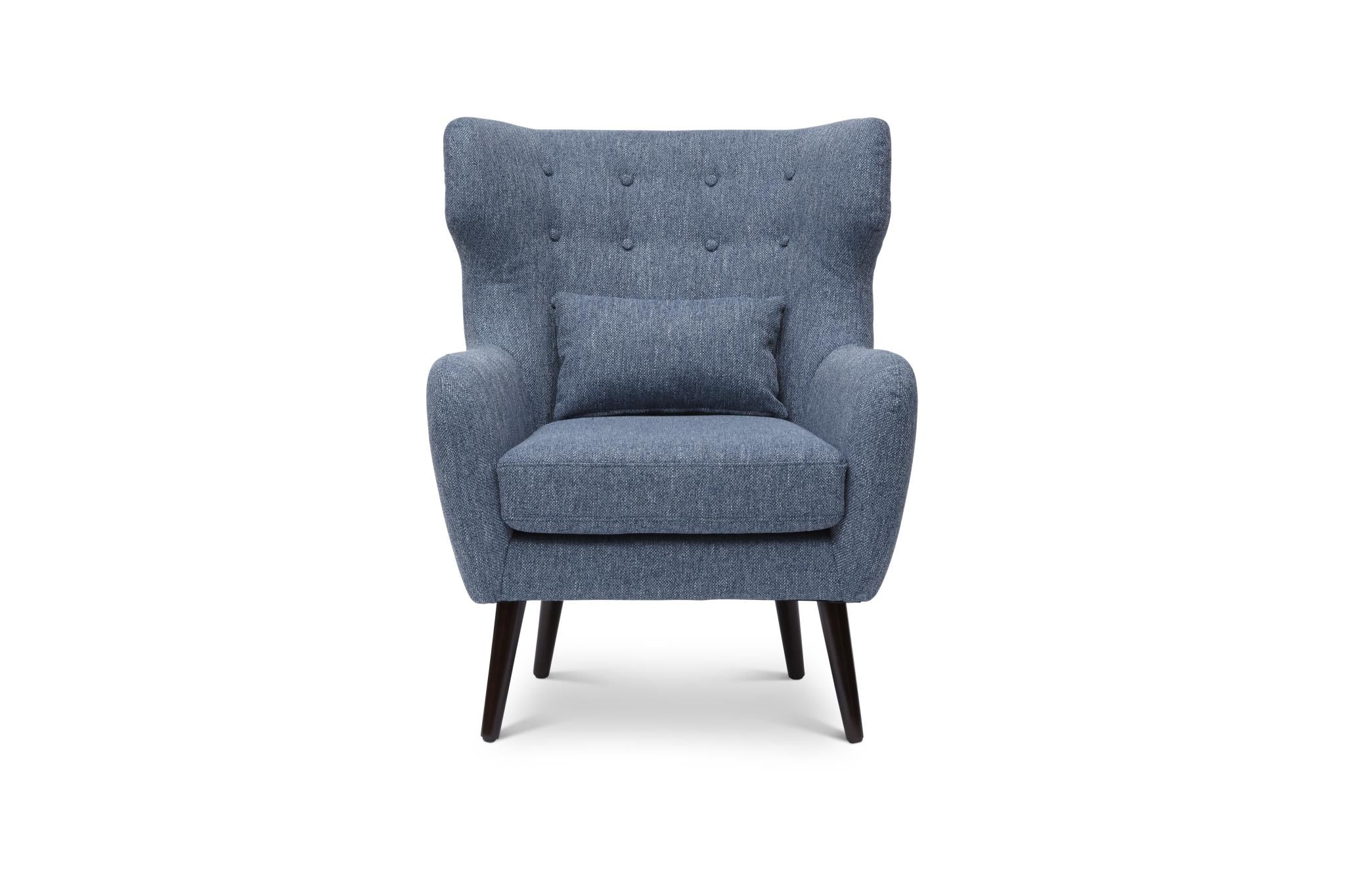 Ava Mid Century Modern Accent Chair - Blue