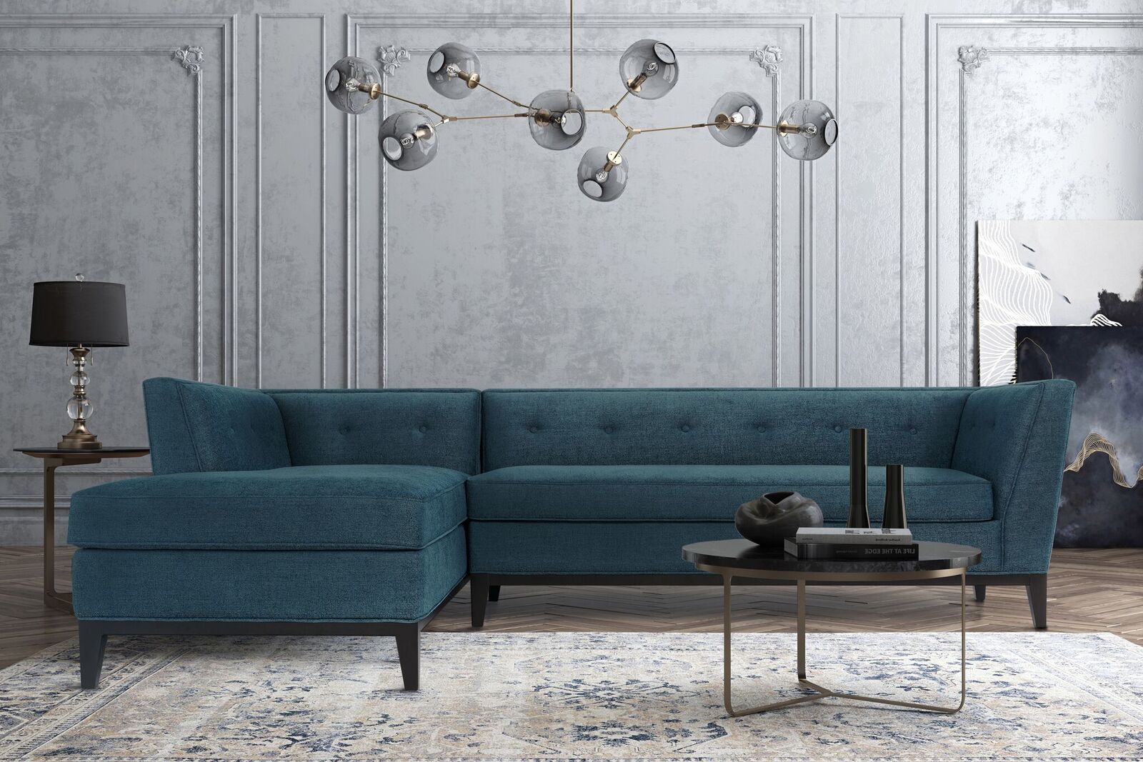 Jess Azure LAF Sectional.