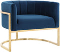 Magnolia Navy Chair with Gold Base