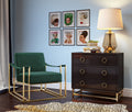Baxter Forest Green Velvet Chair