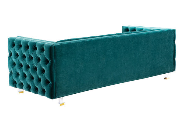 Rimini Green Velvet Sofa