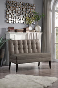 SETTEE LOVE SEAT, BROWN FABRIC