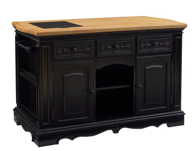 PENNFIELD BLACK KITCHEN ISLAND